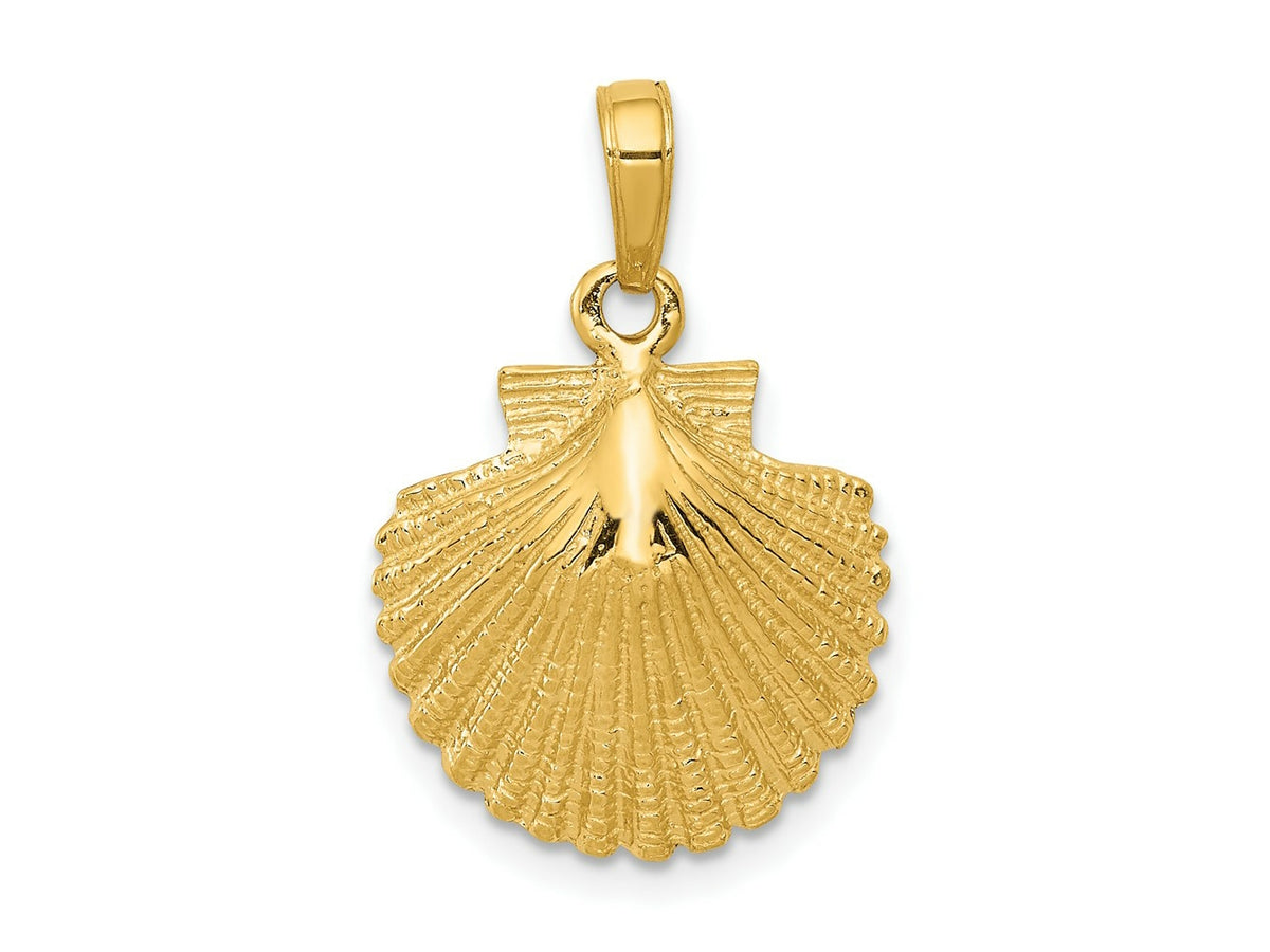 FJC Finejewelers 10 kt Yellow Gold Scallop Shell Charm 24 x 15 mm