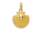 FJC Finejewelers 10 kt Yellow Gold Scallop Shell Charm 24 x 15 mm