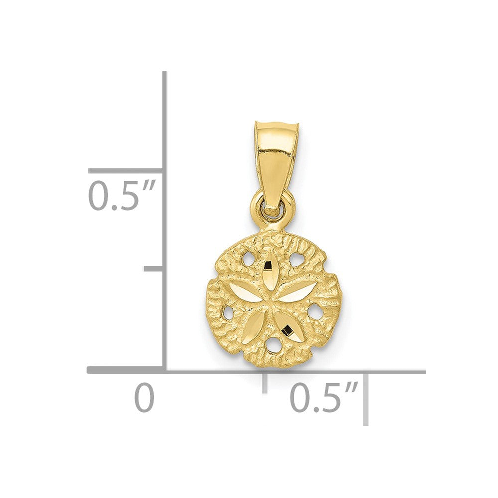 FJC Finejewelers 10 kt Yellow Gold Sand Dollar Charm 15 x 8 mm