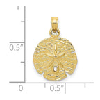 FJC Finejewelers 10 kt Yellow Gold Sand Dollar Charm 21 x 15 mm