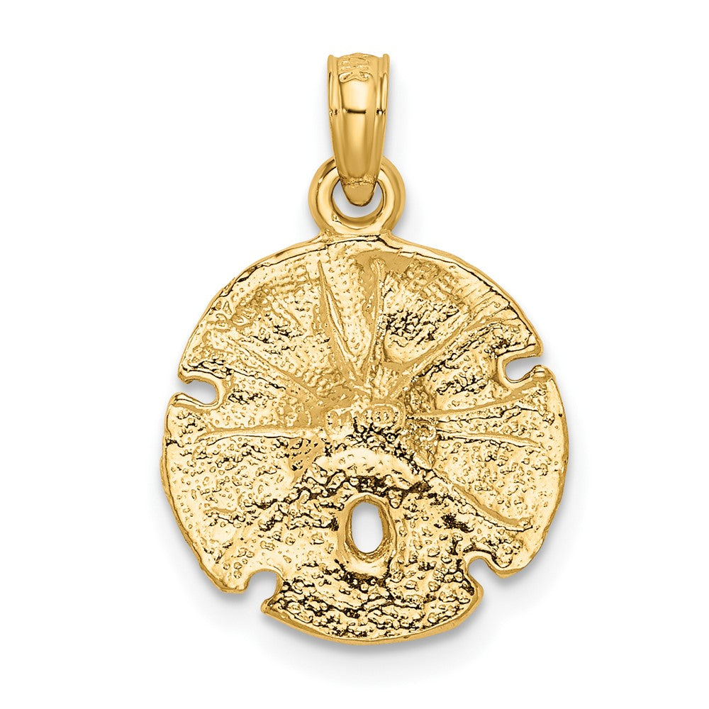 FJC Finejewelers 10 kt Yellow Gold Sand Dollar Charm 21 x 15 mm