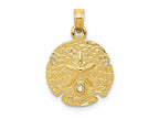 FJC Finejewelers 10 kt Yellow Gold Sand Dollar Charm 21 x 15 mm