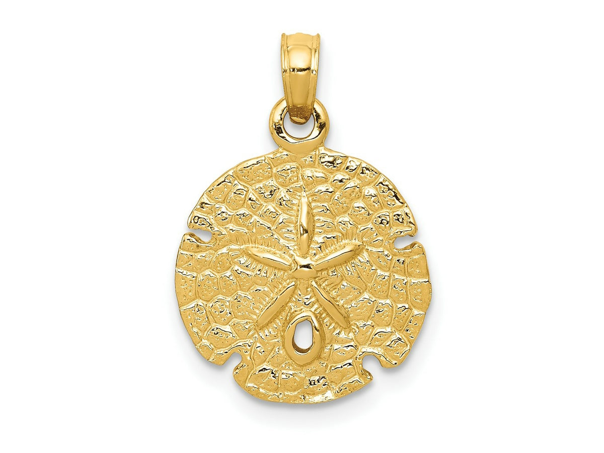 FJC Finejewelers 10 kt Yellow Gold Sand Dollar Charm 21 x 15 mm