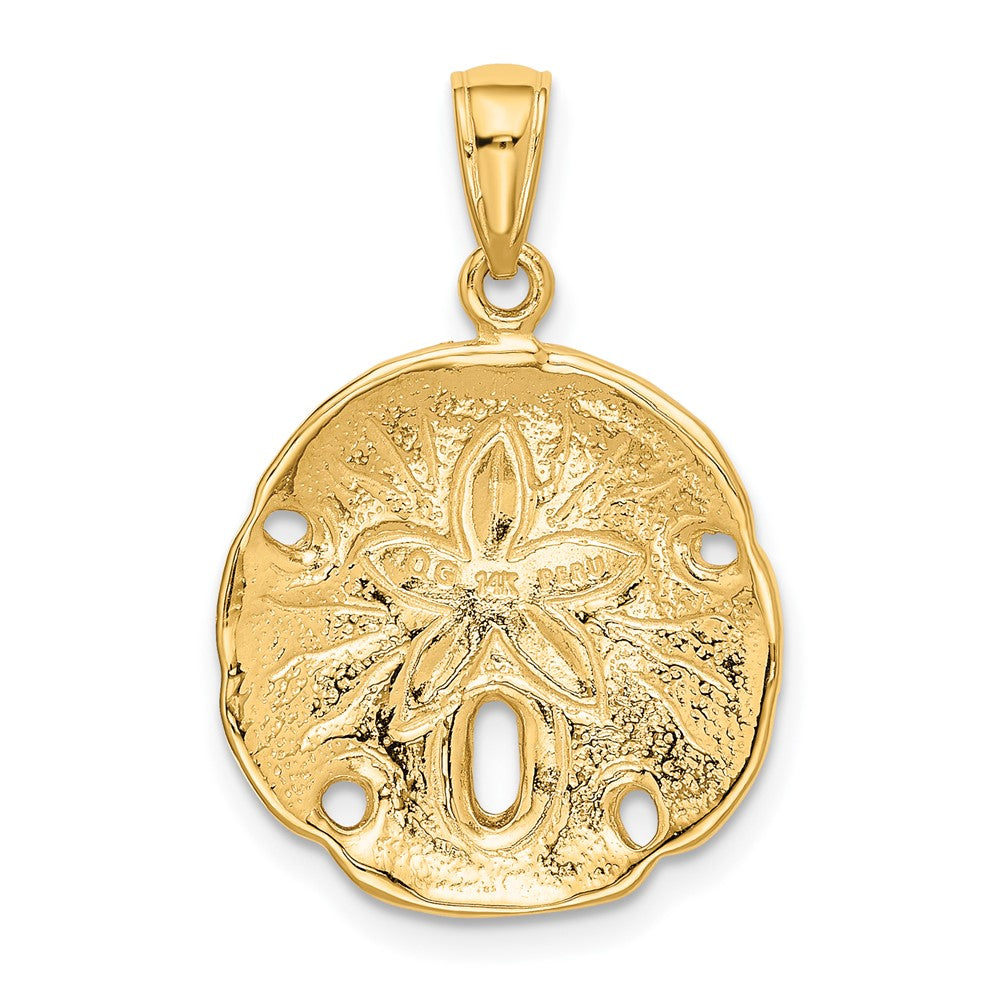 FJC Finejewelers 10 kt Yellow Gold Sand Dollar Charm 26 x 18 mm
