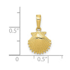 FJC Finejewelers 10 kt Yellow Gold Scallop Shell Charm 17 x 10 mm