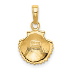 FJC Finejewelers 10 kt Yellow Gold Scallop Shell Charm 19 x 12 mm