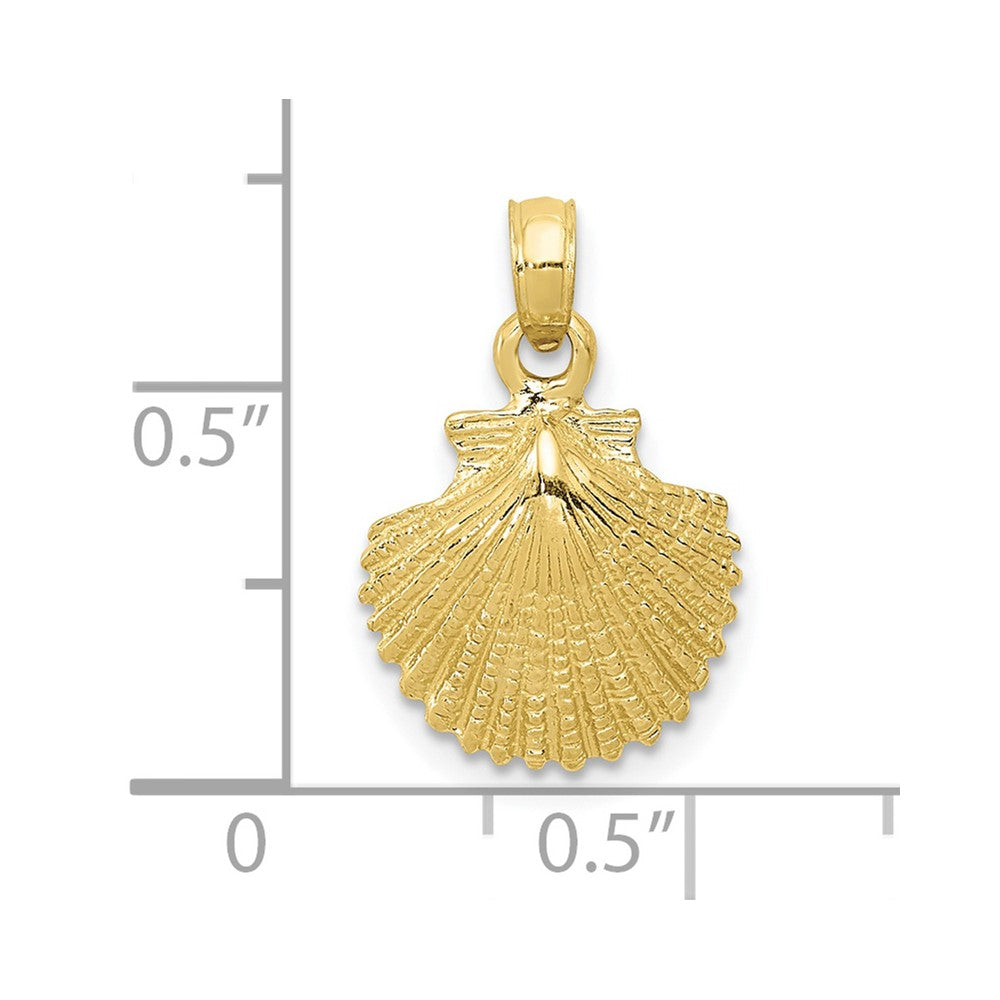 FJC Finejewelers 10 kt Yellow Gold Scallop Shell Charm 19 x 12 mm
