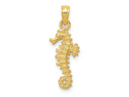 FJC Finejewelers 10 kt Yellow Gold Seahorse Charm 22 x 8 mm