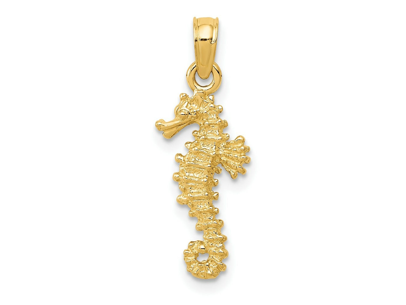 FJC Finejewelers 10 kt Yellow Gold Seahorse Charm 22 x 8 mm