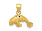 FJC Finejewelers 10 kt Yellow Gold Manatee Charm 17 x 16 mm