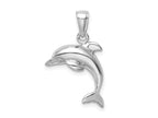 FJC Finejewelers 10 kt White Gold Themed Jumping Dolphin Charm 16.2 mm x 19.1 mm