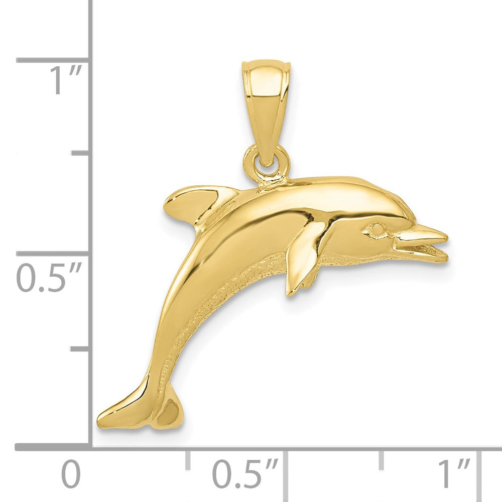FJC Finejewelers 10 kt Yellow Gold Jumping Dolphin Charm 25 x 25 mm