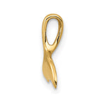 FJC Finejewelers 10 kt Yellow Gold Whale Tail Chain Slide 12 x 12 mm
