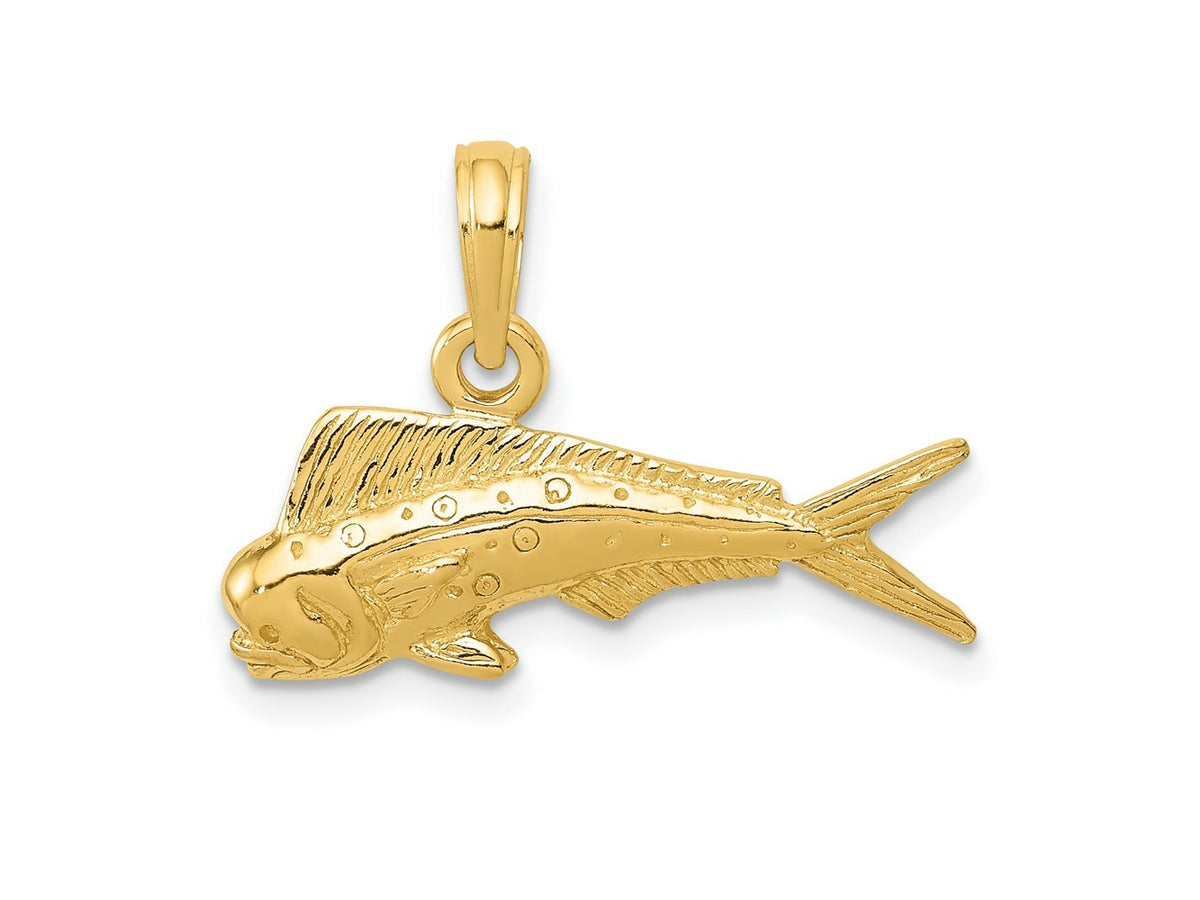 FJC Finejewelers 10 kt Yellow Gold Mahi Mahi Fish Charm 15 x 22 mm