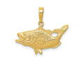 FJC Finejewelers 10 kt Yellow Gold Open Mouthed Bass Fish Charm 20 x 22 mm