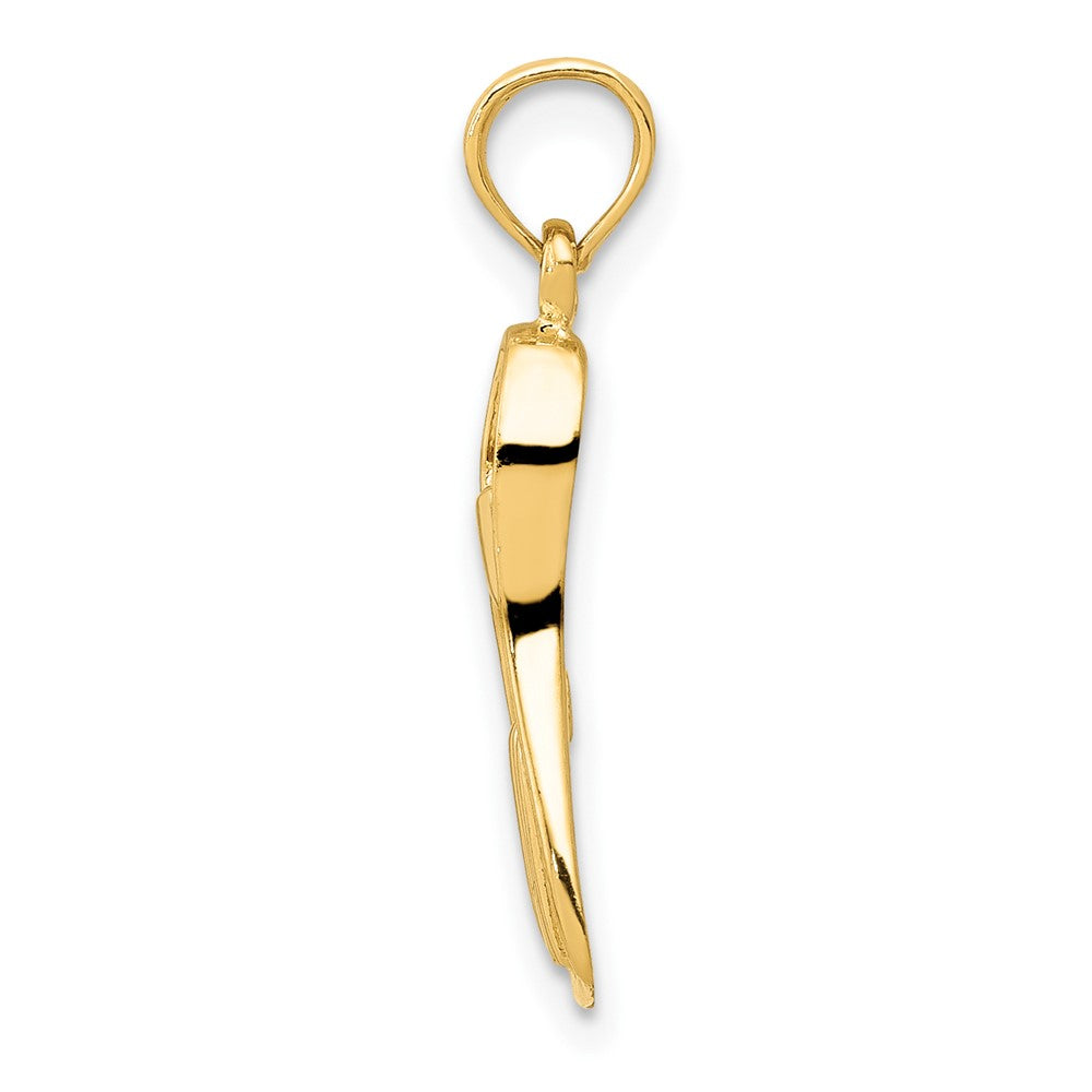 FJC Finejewelers 10 kt Yellow Gold 3D Scuba Flipper Charm 23 x 6 mm