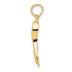 FJC Finejewelers 10 kt Yellow Gold 3D Scuba Flipper Charm 23 x 6 mm