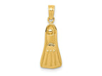 FJC Finejewelers 10 kt Yellow Gold 3D Scuba Flipper Charm 23 x 6 mm
