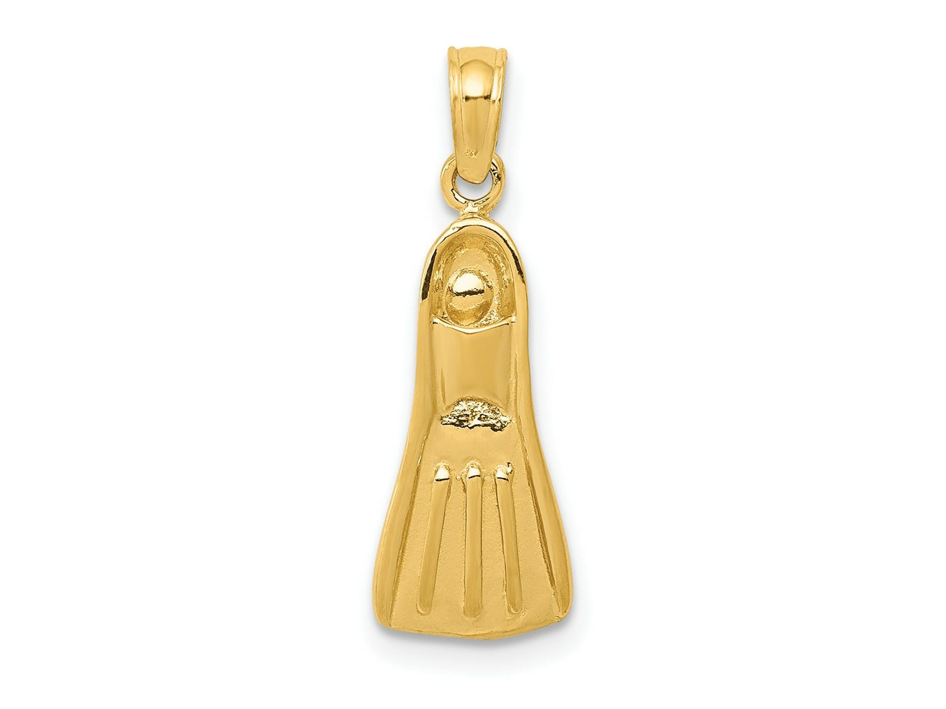 FJC Finejewelers 10 kt Yellow Gold 3D Scuba Flipper Charm 23 x 6 mm