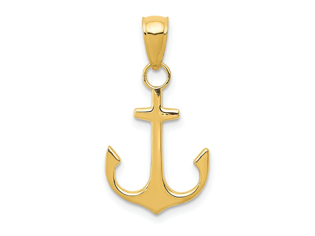 FJC Finejewelers 10 kt Yellow Gold Anchor Charm 24 x 14 mm