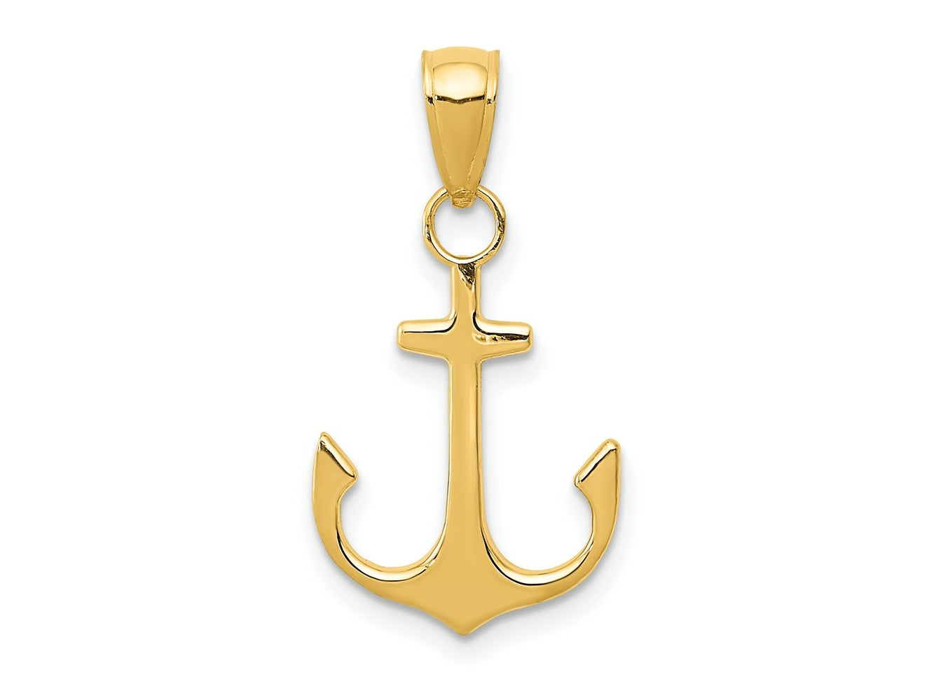 FJC Finejewelers 10 kt Yellow Gold Anchor Charm 24 x 14 mm