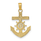 FJC Finejewelers 10 kt Yellow Gold Mariner's Cross Charm 25 x 15 mm
