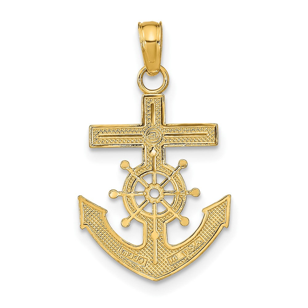 FJC Finejewelers 10 kt Yellow Gold Mariner's Cross Charm 25 x 15 mm