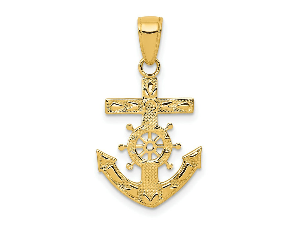 FJC Finejewelers 10 kt Yellow Gold Mariner's Cross Charm 25 x 15 mm