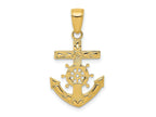 FJC Finejewelers 10 kt Yellow Gold Mariner's Cross Charm 25 x 15 mm