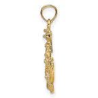 FJC Finejewelers 10 kt Yellow Gold Small Anchor with Wheel Charm 24 x 8 mm