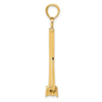 FJC Finejewelers 10 kt Yellow Gold 3D Moveable Anchor Charm 43 x 27 mm