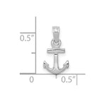 FJC Finejewelers 10 kt White Gold Themed Mini Anchor Charm 14.4 mm x 8.05 mm