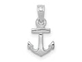 FJC Finejewelers 10 kt White Gold Themed Mini Anchor Charm 14.4 mm x 8.05 mm