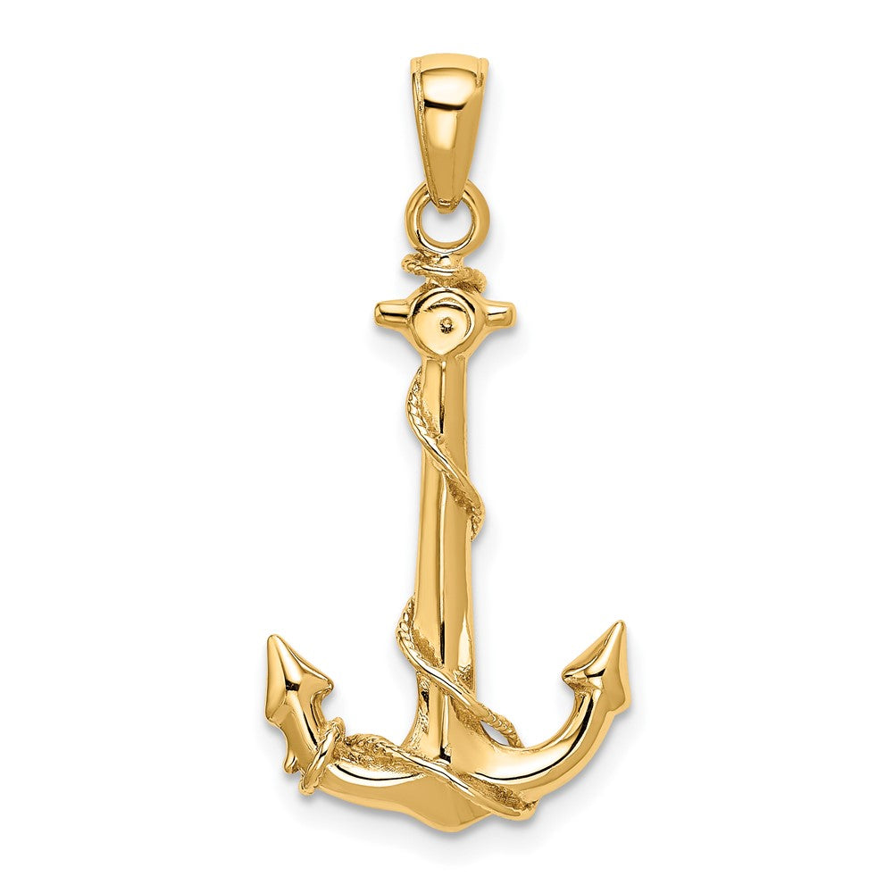 FJC Finejewelers 10 kt Yellow Gold Anchor with Rope Charm 32 x 16 mm