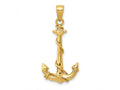 FJC Finejewelers 10 kt Yellow Gold Anchor with Rope Charm 32 x 16 mm