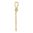 FJC Finejewelers 10 kt Yellow Gold Heart In Awareness Charm 30 x 12 mm