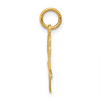 FJC Finejewelers 10 kt Yellow Gold Rose Charm 23 x 9 mm
