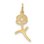 FJC Finejewelers 10 kt Yellow Gold Rose Charm 23 x 9 mm