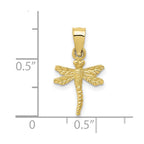 FJC Finejewelers 10 kt Yellow Gold Dragonfly Charm 19 x 10 mm