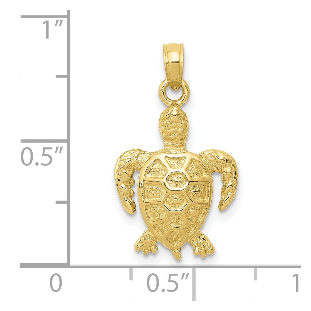 FJC Finejewelers 10 kt Yellow Gold Sea Turtle Charm 21 x 12 mm