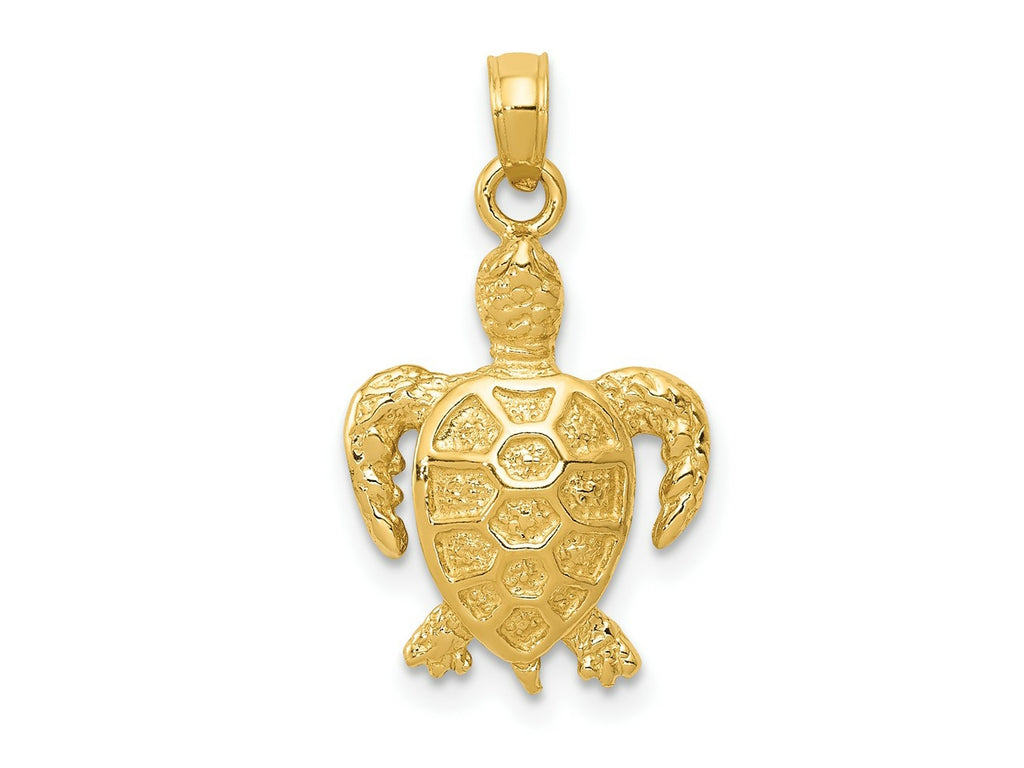 FJC Finejewelers 10 kt Yellow Gold Sea Turtle Charm 21 x 12 mm