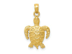 FJC Finejewelers 10 kt Yellow Gold Sea Turtle Charm 21 x 12 mm