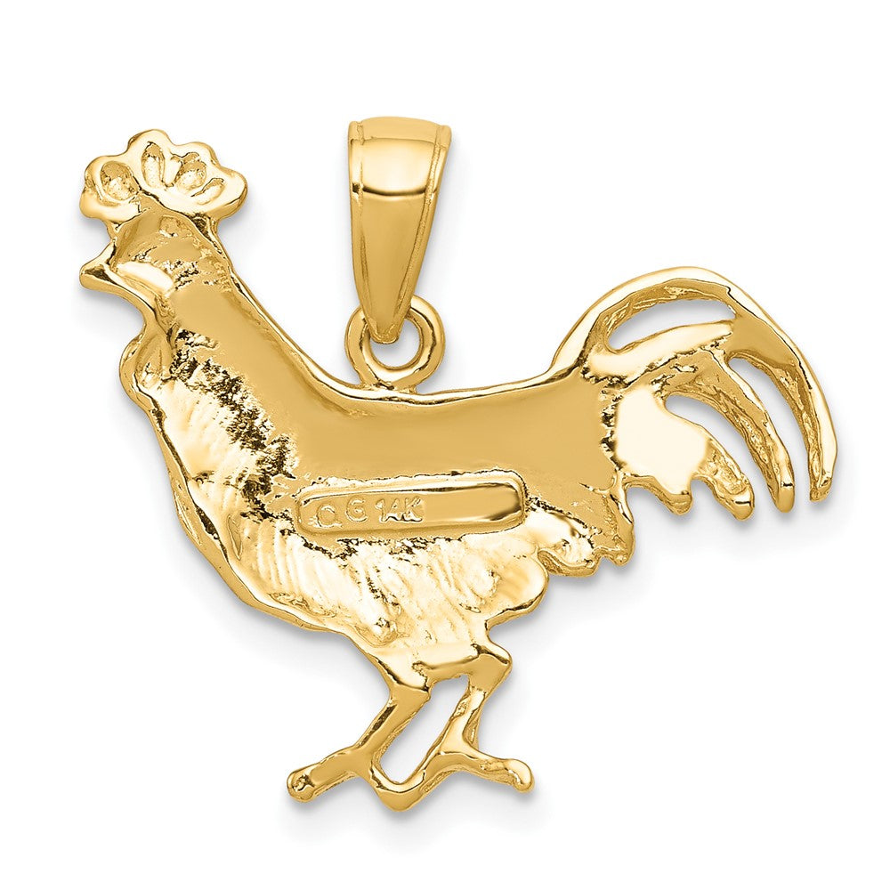 FJC Finejewelers 10 kt Yellow Gold Rooster Charm 21 x 23 mm