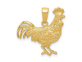 FJC Finejewelers 10 kt Yellow Gold Rooster Charm 21 x 23 mm