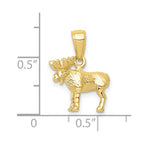 FJC Finejewelers 10 kt Yellow Gold 3-D Moose Charm 16 x 14 mm