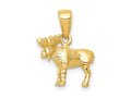 FJC Finejewelers 10 kt Yellow Gold 3-D Moose Charm 16 x 14 mm