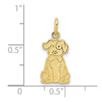 FJC Finejewelers 10 kt Yellow Gold Puppy Charm 21 x 10 mm