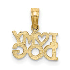 FJC Finejewelers 10 kt Yellow Gold I HEART MY DOG Charm 11 x 11 mm