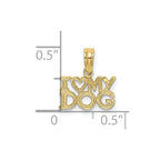FJC Finejewelers 10 kt Yellow Gold I HEART MY DOG Charm 11 x 11 mm