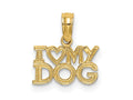 FJC Finejewelers 10 kt Yellow Gold I HEART MY DOG Charm 11 x 11 mm